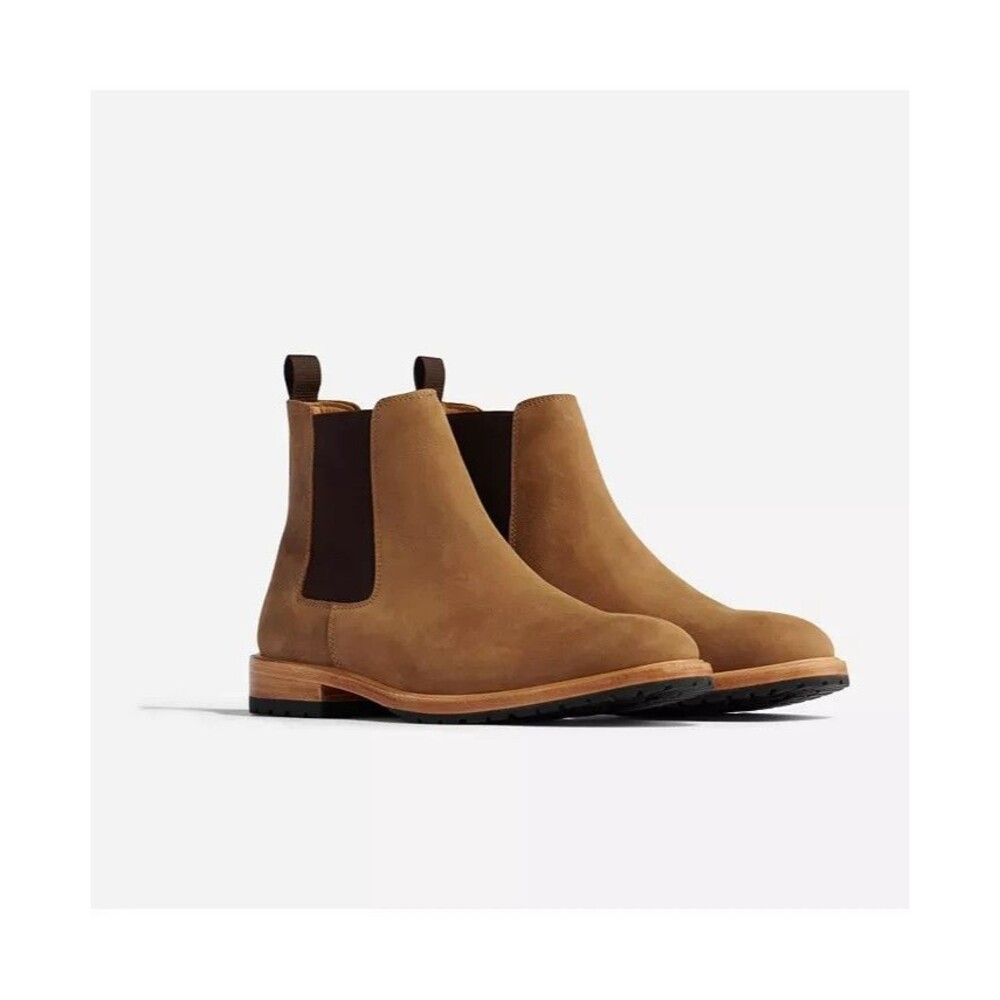 Nisolo Men's Tobacco Brown Marco Everyday‎ Chelsea Leather Boots $268 NIB